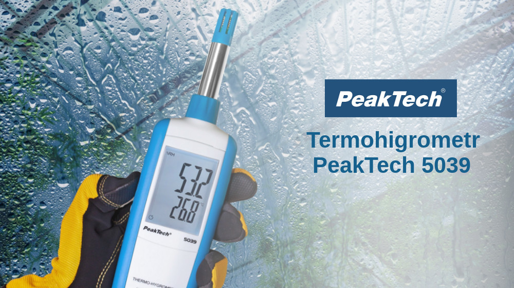 Termohigrometr z punktem rosy i mokrym termometrem PeakTech 5039