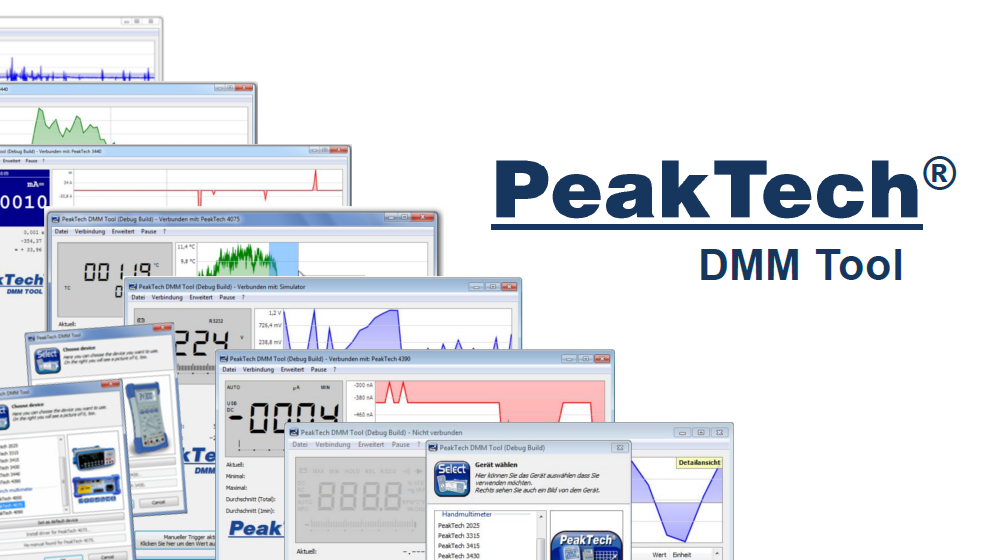 Multimetr cyfrowy PeakTech – oprogramowanie DMM Tool