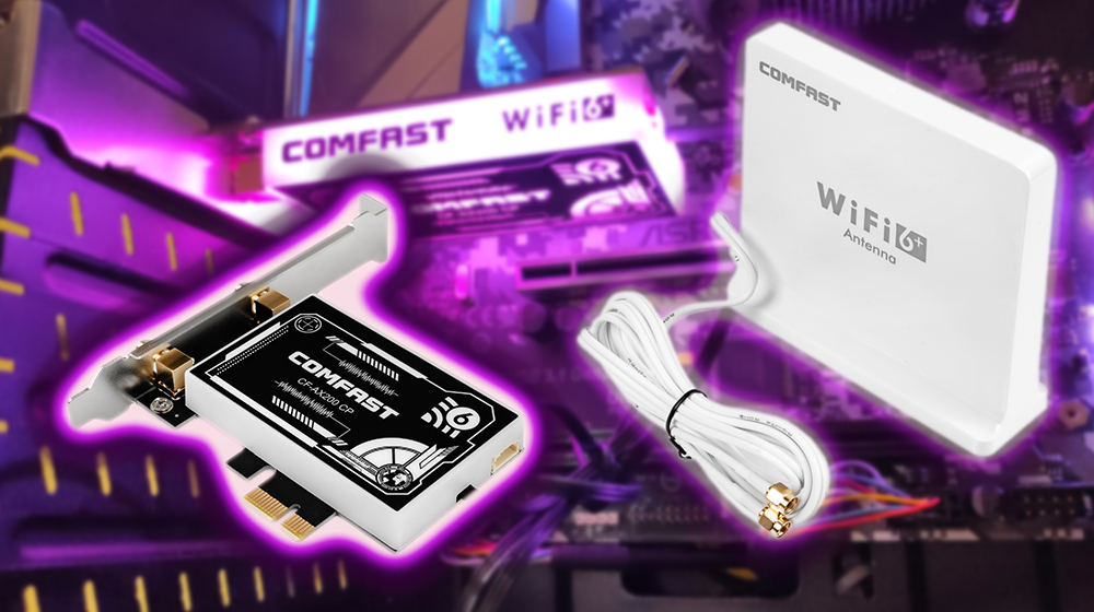 Karta Wi-Fi 6 z Bluetooth 5.1 i ARGB – Comfast AX200-CP
