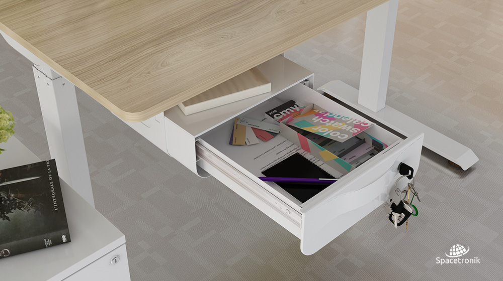 Szuflada pod biurko Spacetronik – rozbuduj swoje biurko elektryczne o kolejny dodatek
